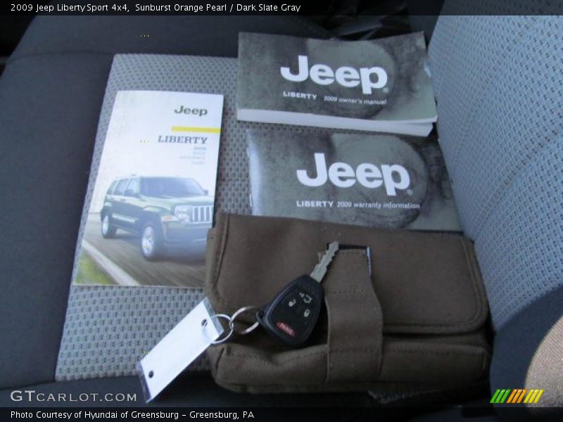 Sunburst Orange Pearl / Dark Slate Gray 2009 Jeep Liberty Sport 4x4