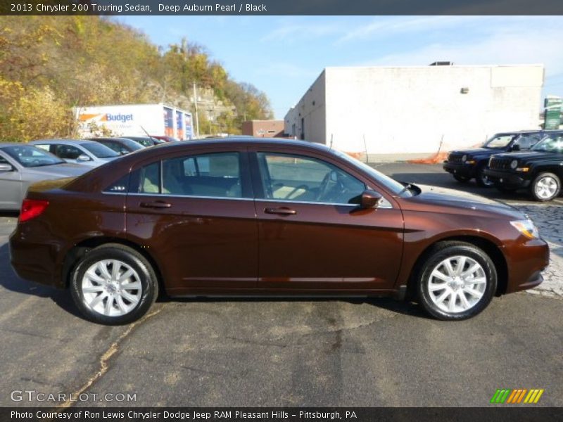 Deep Auburn Pearl / Black 2013 Chrysler 200 Touring Sedan
