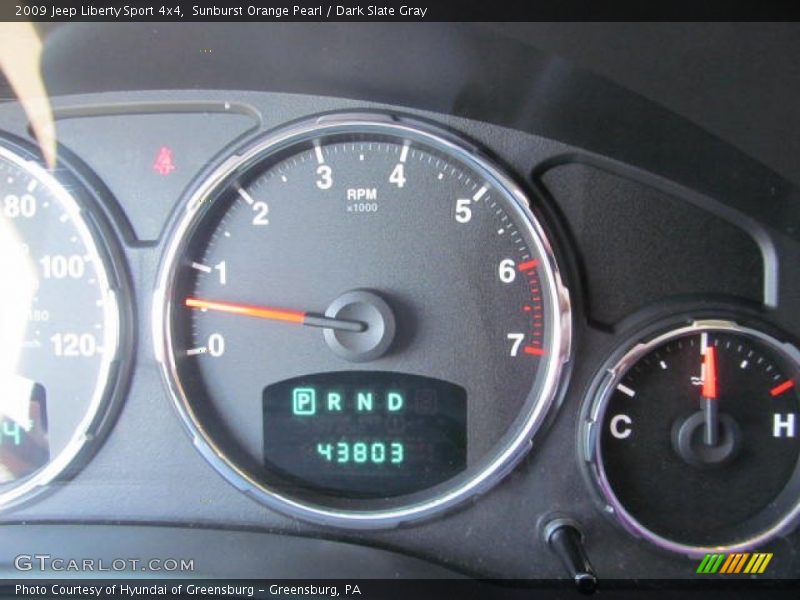 Sunburst Orange Pearl / Dark Slate Gray 2009 Jeep Liberty Sport 4x4