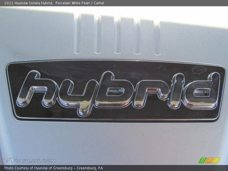 Porcelain White Pearl / Camel 2011 Hyundai Sonata Hybrid