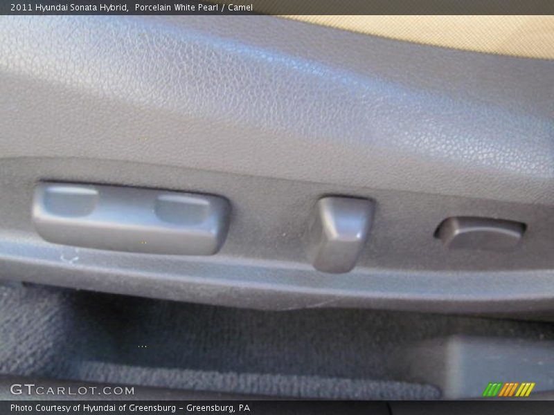 Porcelain White Pearl / Camel 2011 Hyundai Sonata Hybrid