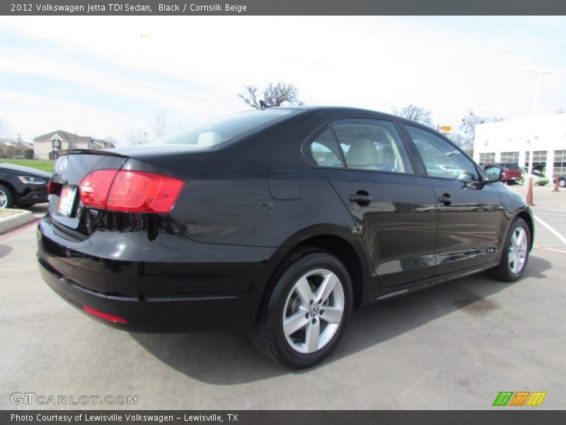 Black / Cornsilk Beige 2012 Volkswagen Jetta TDI Sedan