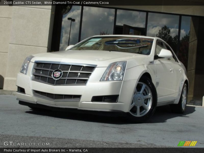 White Diamond Tri-Coat / Cashmere/Cocoa 2008 Cadillac CTS Sedan