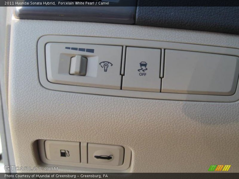 Porcelain White Pearl / Camel 2011 Hyundai Sonata Hybrid
