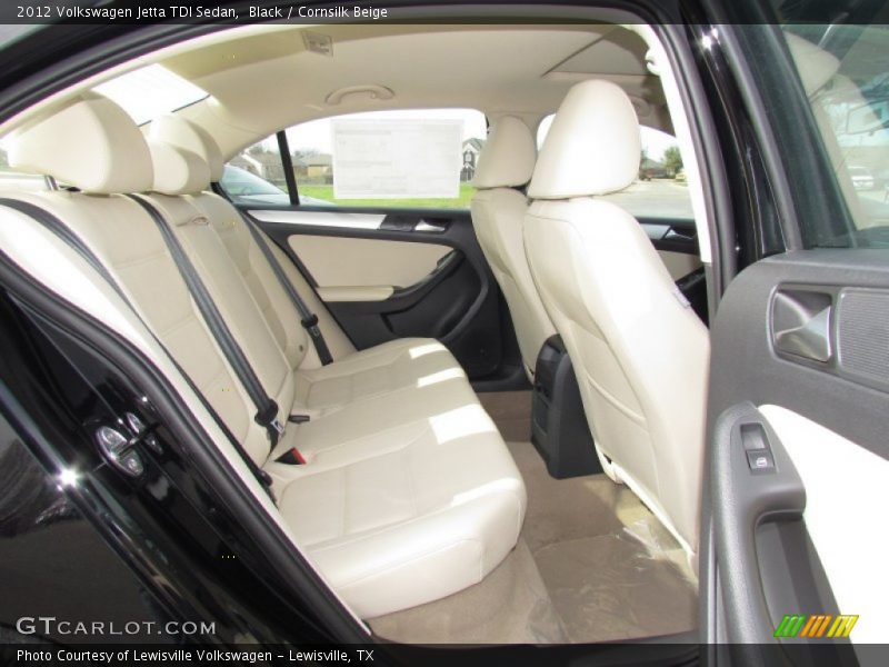 Black / Cornsilk Beige 2012 Volkswagen Jetta TDI Sedan