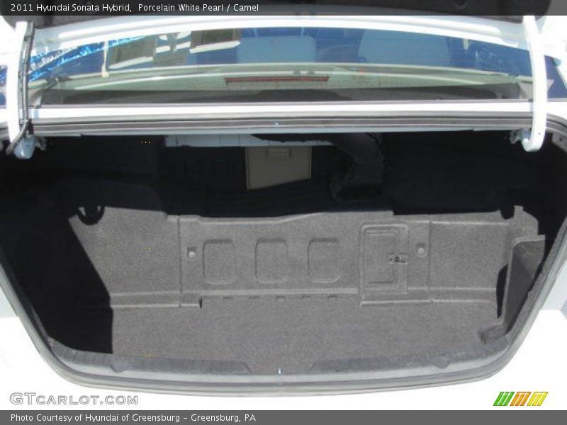 Porcelain White Pearl / Camel 2011 Hyundai Sonata Hybrid