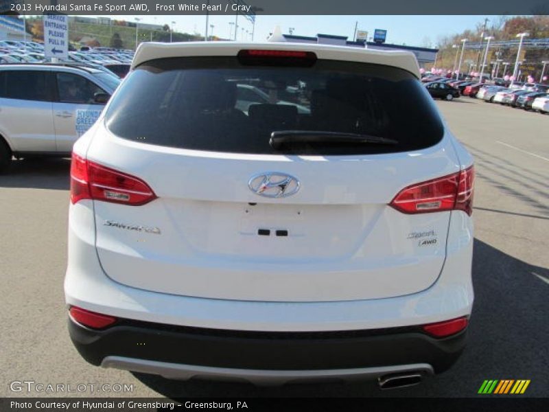 Frost White Pearl / Gray 2013 Hyundai Santa Fe Sport AWD