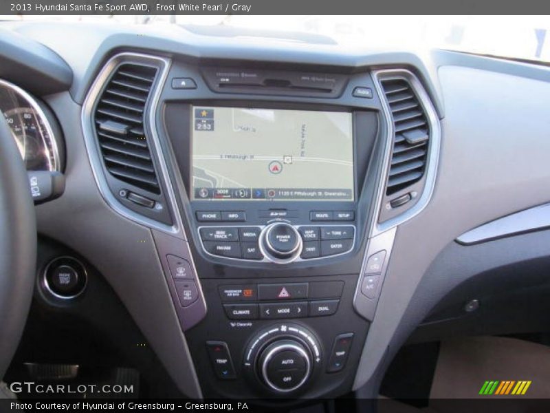 Frost White Pearl / Gray 2013 Hyundai Santa Fe Sport AWD