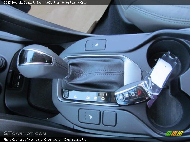 Frost White Pearl / Gray 2013 Hyundai Santa Fe Sport AWD