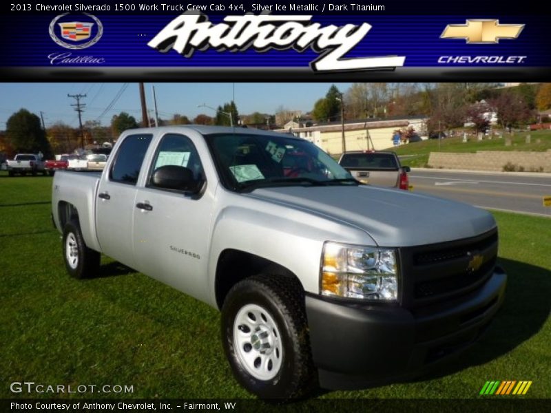 Silver Ice Metallic / Dark Titanium 2013 Chevrolet Silverado 1500 Work Truck Crew Cab 4x4