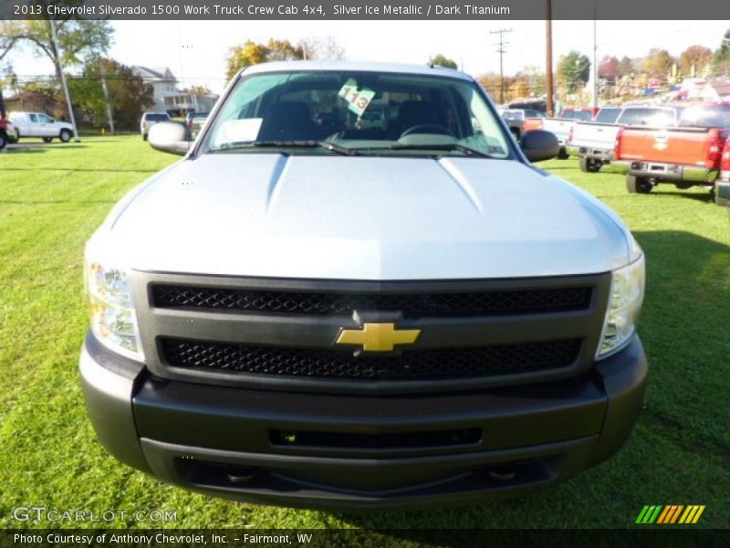 Silver Ice Metallic / Dark Titanium 2013 Chevrolet Silverado 1500 Work Truck Crew Cab 4x4