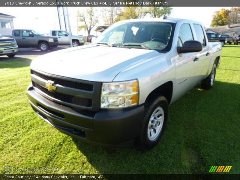Silver Ice Metallic / Dark Titanium 2013 Chevrolet Silverado 1500 Work Truck Crew Cab 4x4