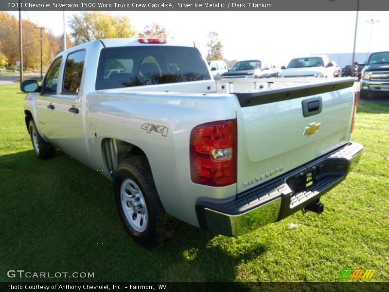 Silver Ice Metallic / Dark Titanium 2013 Chevrolet Silverado 1500 Work Truck Crew Cab 4x4