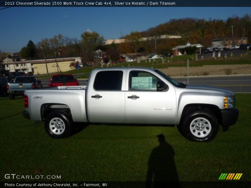 Silver Ice Metallic / Dark Titanium 2013 Chevrolet Silverado 1500 Work Truck Crew Cab 4x4