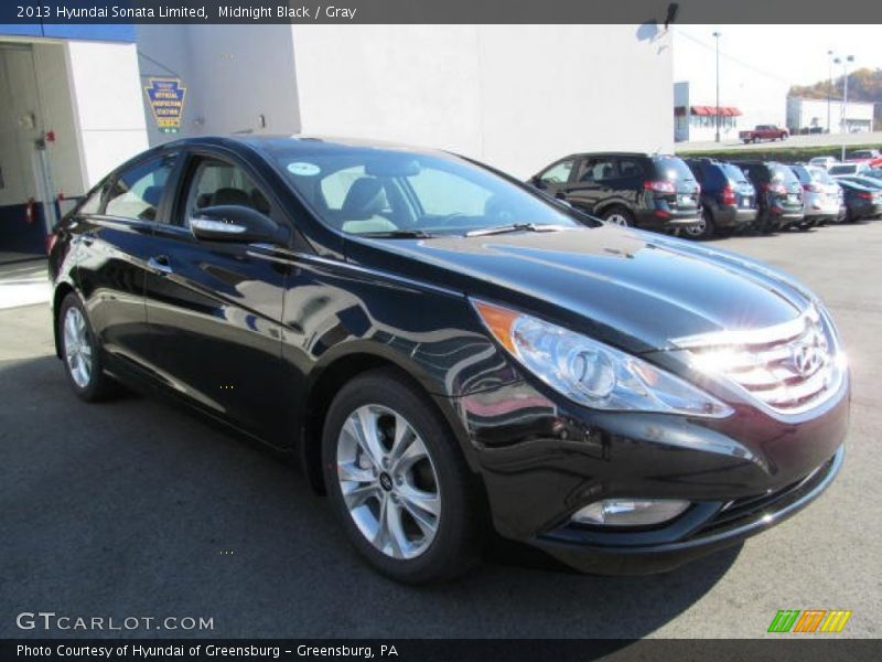 Midnight Black / Gray 2013 Hyundai Sonata Limited