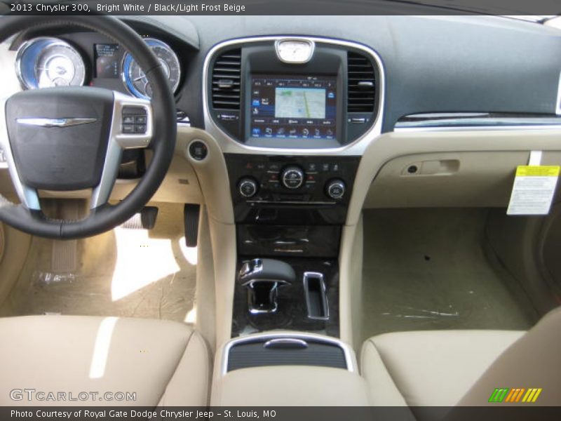 Bright White / Black/Light Frost Beige 2013 Chrysler 300