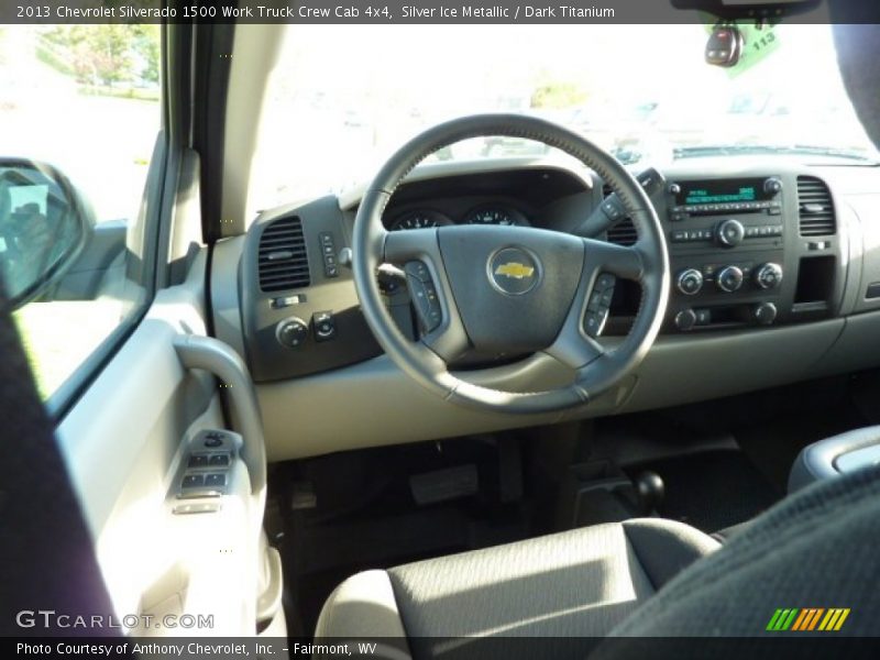 Silver Ice Metallic / Dark Titanium 2013 Chevrolet Silverado 1500 Work Truck Crew Cab 4x4