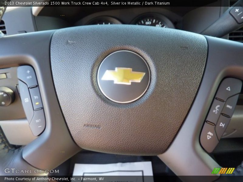 Silver Ice Metallic / Dark Titanium 2013 Chevrolet Silverado 1500 Work Truck Crew Cab 4x4