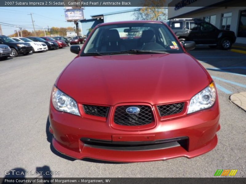 Garnet Red Pearl / Anthracite Black 2007 Subaru Impreza 2.5i Sedan