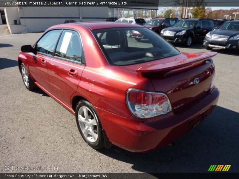 Garnet Red Pearl / Anthracite Black 2007 Subaru Impreza 2.5i Sedan