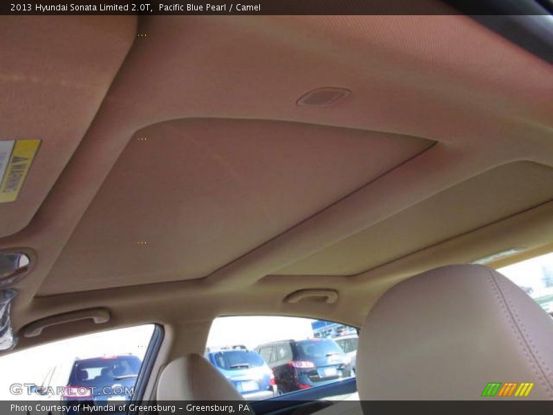 Pacific Blue Pearl / Camel 2013 Hyundai Sonata Limited 2.0T