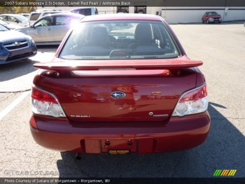 Garnet Red Pearl / Anthracite Black 2007 Subaru Impreza 2.5i Sedan