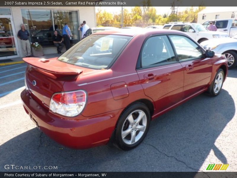 Garnet Red Pearl / Anthracite Black 2007 Subaru Impreza 2.5i Sedan