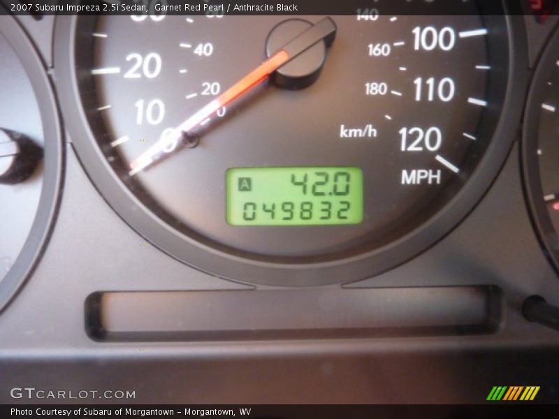 Garnet Red Pearl / Anthracite Black 2007 Subaru Impreza 2.5i Sedan