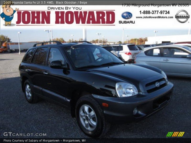 Black Obsidian / Beige 2005 Hyundai Santa Fe LX 3.5 4WD