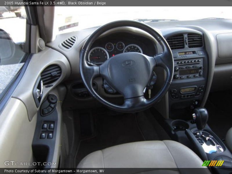Black Obsidian / Beige 2005 Hyundai Santa Fe LX 3.5 4WD