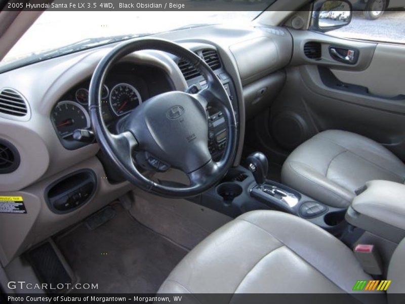 Black Obsidian / Beige 2005 Hyundai Santa Fe LX 3.5 4WD