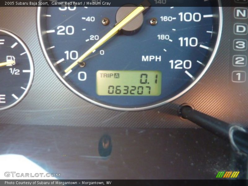 Garnet Red Pearl / Medium Gray 2005 Subaru Baja Sport