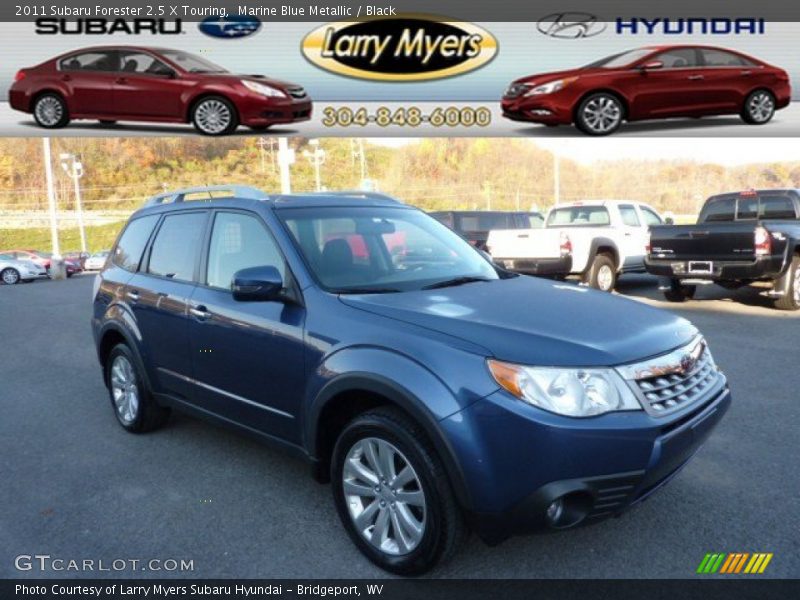 Marine Blue Metallic / Black 2011 Subaru Forester 2.5 X Touring