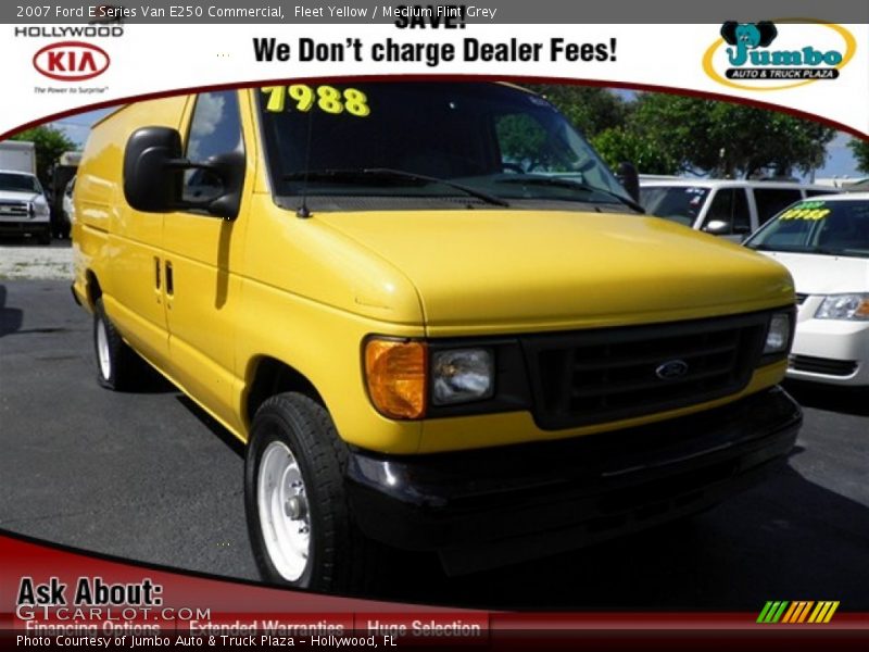 Fleet Yellow / Medium Flint Grey 2007 Ford E Series Van E250 Commercial