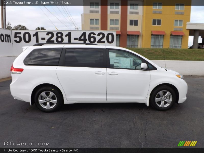 Super White / Bisque 2013 Toyota Sienna LE