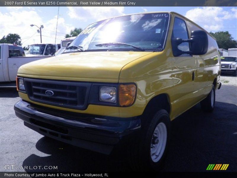 Fleet Yellow / Medium Flint Grey 2007 Ford E Series Van E250 Commercial