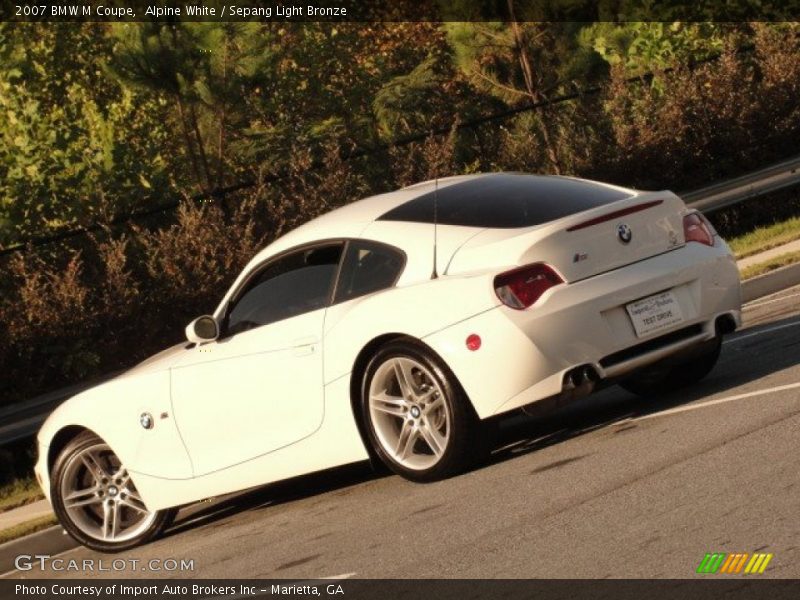 Alpine White / Sepang Light Bronze 2007 BMW M Coupe