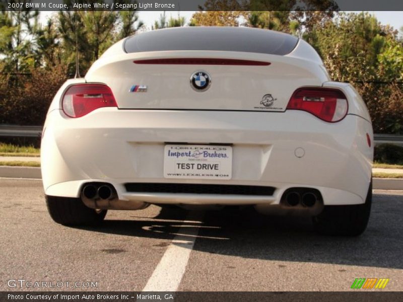 Alpine White / Sepang Light Bronze 2007 BMW M Coupe