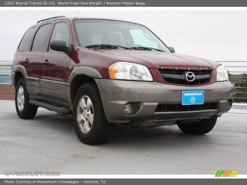 Merlot Pearl Red Metallic / Medium Pebble Beige 2003 Mazda Tribute ES-V6