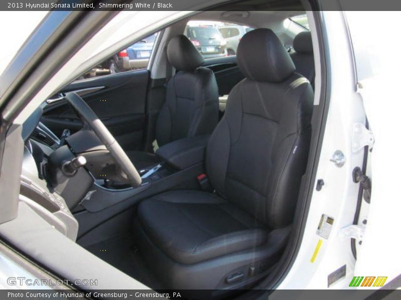 Shimmering White / Black 2013 Hyundai Sonata Limited