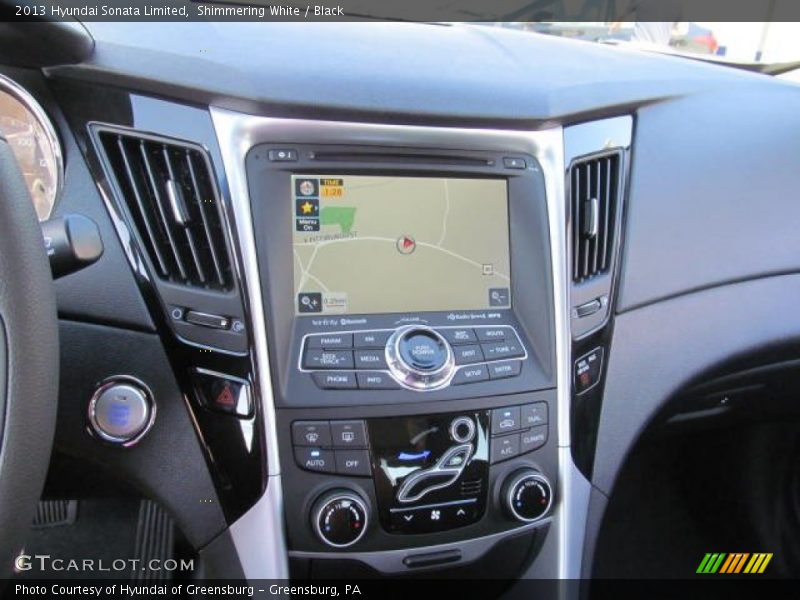 Shimmering White / Black 2013 Hyundai Sonata Limited