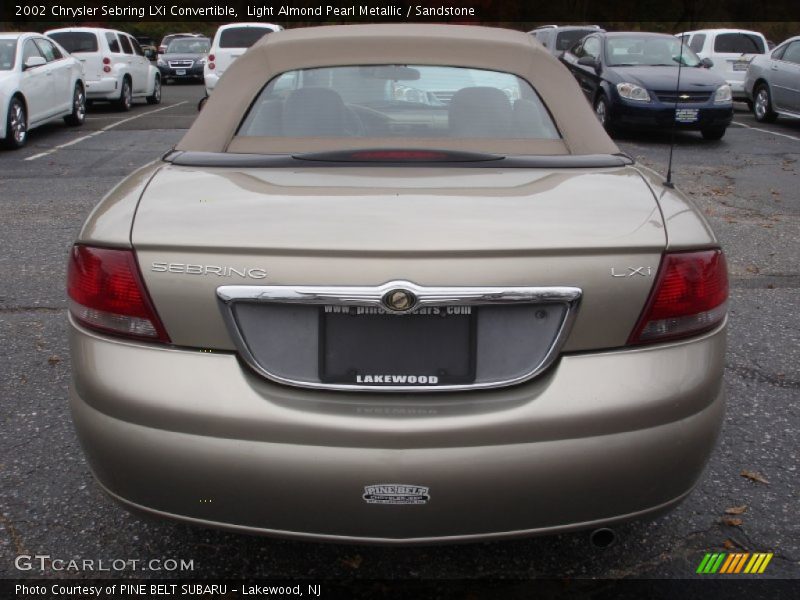 Light Almond Pearl Metallic / Sandstone 2002 Chrysler Sebring LXi Convertible