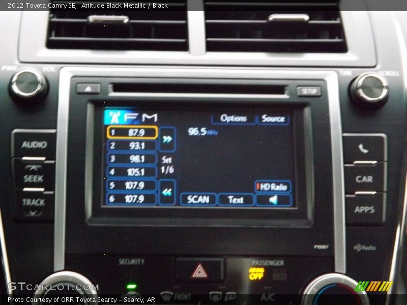 Attitude Black Metallic / Black 2012 Toyota Camry SE