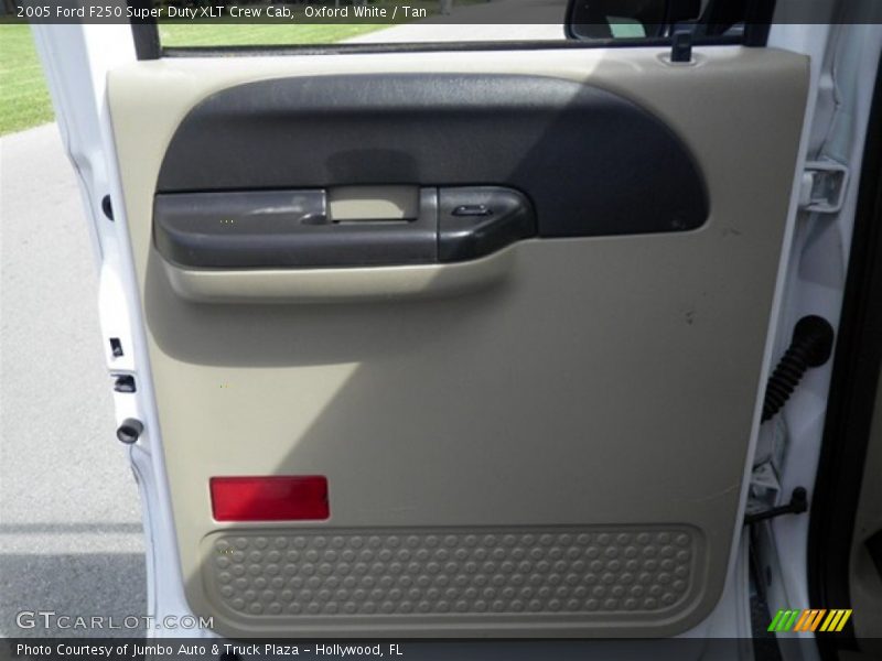 Oxford White / Tan 2005 Ford F250 Super Duty XLT Crew Cab