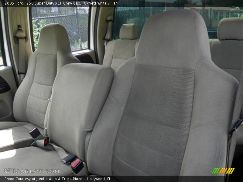 Oxford White / Tan 2005 Ford F250 Super Duty XLT Crew Cab