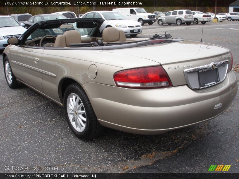 Light Almond Pearl Metallic / Sandstone 2002 Chrysler Sebring LXi Convertible