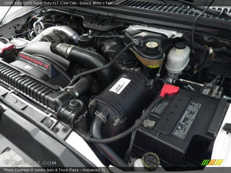 Oxford White / Tan 2005 Ford F250 Super Duty XLT Crew Cab