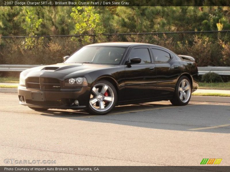 Brilliant Black Crystal Pearl / Dark Slate Gray 2007 Dodge Charger SRT-8