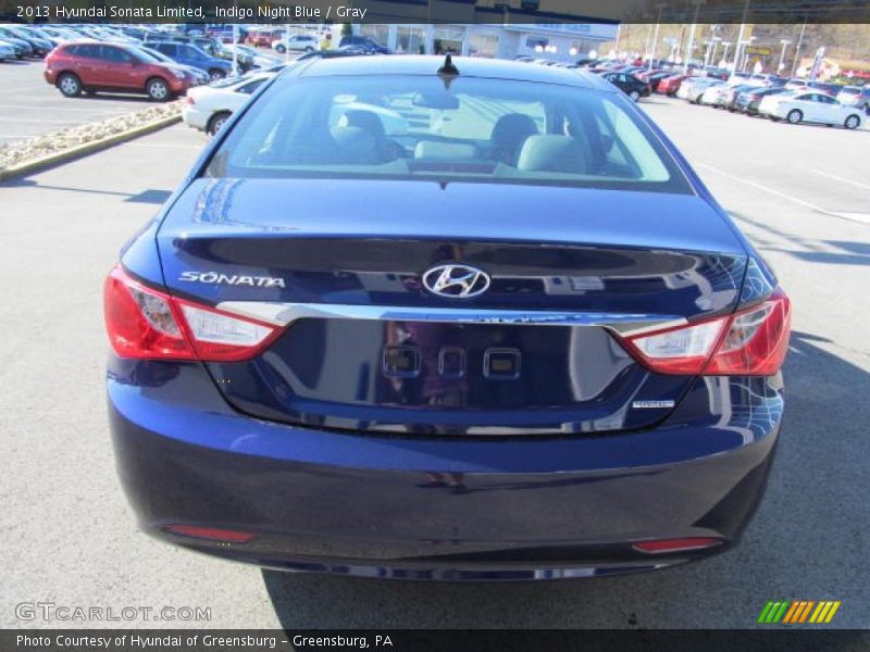 Indigo Night Blue / Gray 2013 Hyundai Sonata Limited
