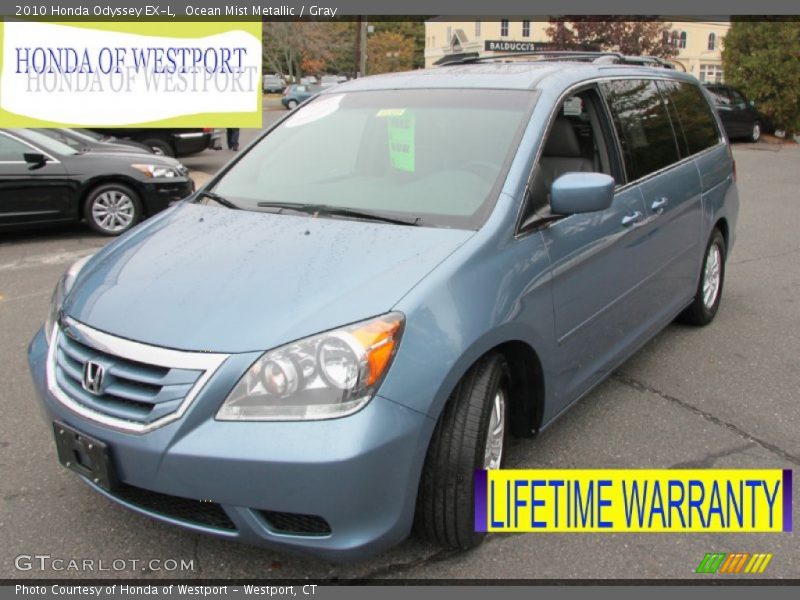 Ocean Mist Metallic / Gray 2010 Honda Odyssey EX-L